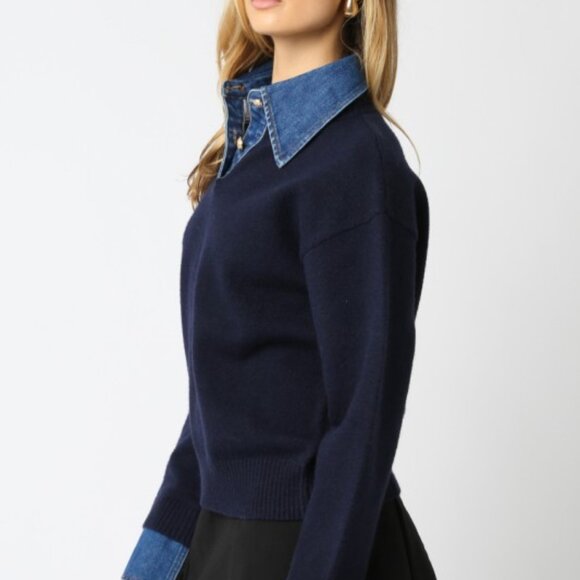 Triana Denim Knit Sweater - Picture 3 of 4
